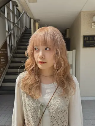 セミロング 🌈 misaki🌈のヘアスタイル
