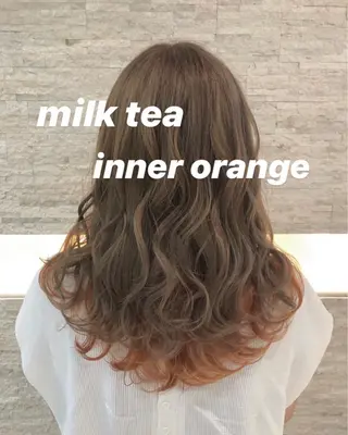 ロング カラー 韓国/インナーカラー 🍑YUI🍑のヘアスタイル