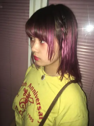 ミディアム カラー ピンクベージュ/新潟 万代/高橋桃葉🍑のヘアスタイル