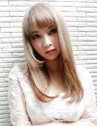 ロング カラー 二 宮のヘアスタイル