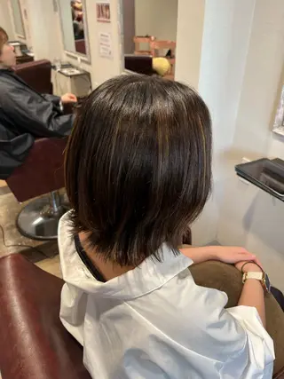 ショート カラー 顔まわり/オフィス カラー/青栁優🔆のヘアスタイル