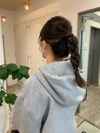 セミロング ヘアアレンジ Door代官山所属・詩織/パーマ /代官山のヘアスタイル