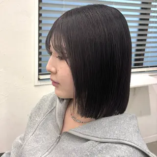 ミディアム カラー 髪質改善ストレート /暖色カラー🎀🪞のヘアスタイル