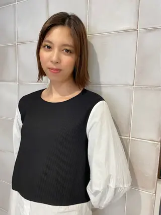 ミディアム カラー 野田 聖輝のヘアスタイル
