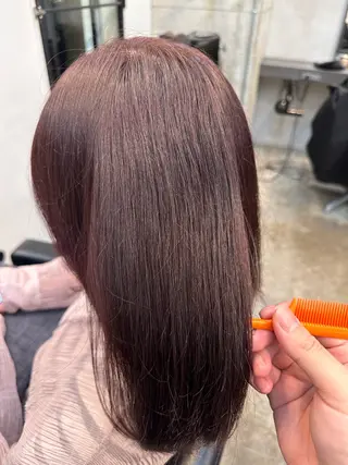 ミディアム カラー 川口開世 layer cutのヘアスタイル