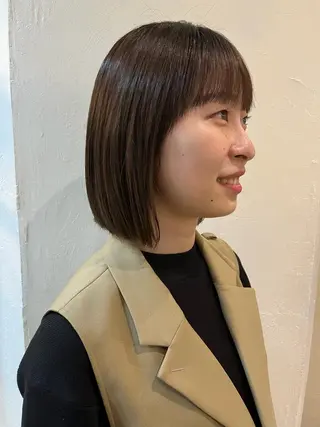 ショート カラー パーマ ヘアアレンジ メンズ pu+on. nailworks所属・fuyumi / ニュアンスネイルのネイルデザイン