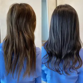 セミロング カラー On所属・顔まわりカット🌟 くびれヘア/寺門遥輝のヘアスタイル