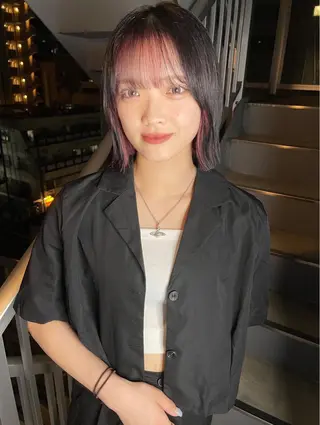 ミディアム Yuuka/ w colorのヘアスタイル