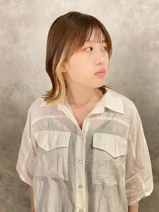 ミディアム カラー gotoday shiare salon渋谷モディ店所属・ショートヘア/ボブ 大人ヘア/松本篤志のヘアスタイル