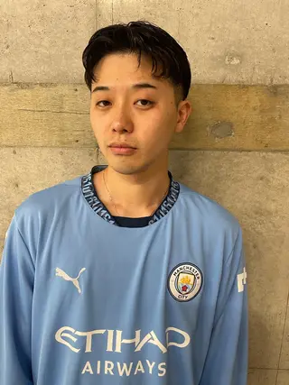 ミディアム パーマ/メンズ/ 鮫島竜海のヘアスタイル