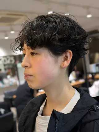 ショート パーマ 浅野 翔馬のヘアスタイル