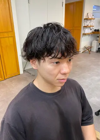 パーマ メンズ シャドウパーマ/ 波巻パーマYu-Kiのヘアスタイル