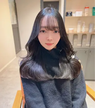 セミロング 奥田 蓮のヘアスタイル