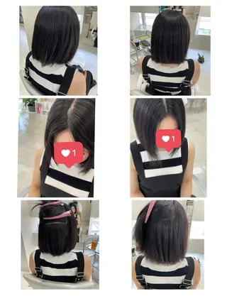 ミディアム タカハシ リナのヘアスタイル