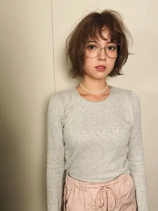 ミディアム カラー 名古屋レイヤーカット LORENハダのヘアスタイル