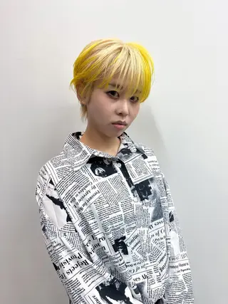 ショート カラー 似合わせカット ケアパーマ喜来雅由のヘアスタイル