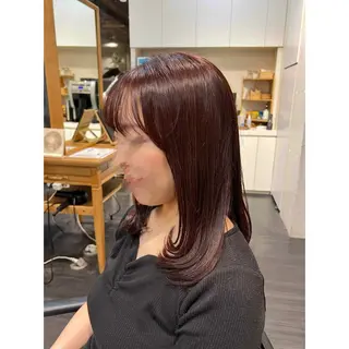 セミロング カラー Mplus  二子玉川所属・◎鹿嶋◎暖色ｶﾗｰ /ﾒﾝｽﾞﾊﾟｰﾏのヘアスタイル