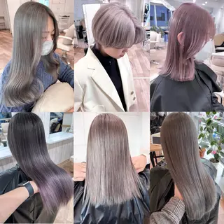 セミロング 💛NOZOMI💛 ハイトーンカラーのヘアスタイル