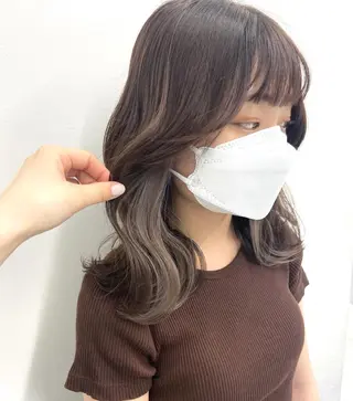 ミディアム 韓国レイヤー/ヘア カラー🎀ayamiのヘアスタイル