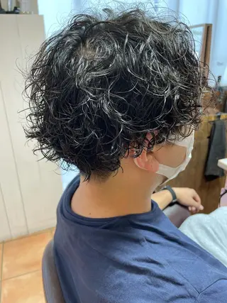 ショート パーマ メンズ 辻堂メンズ特化 YU-YAのヘアスタイル