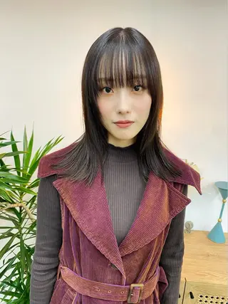 セミロング カラー 大阪心斎橋alu 野田和宏のヘアスタイル