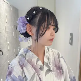 ロング ヘアアレンジ デザインカットカラー /🍓MITO🍓のヘアスタイル