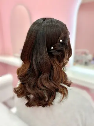 ミディアム ヘアアレンジ Set Salon Mémoire by miuprierre所属・推し活🪄🩷 川上 佳奈のヘアスタイル