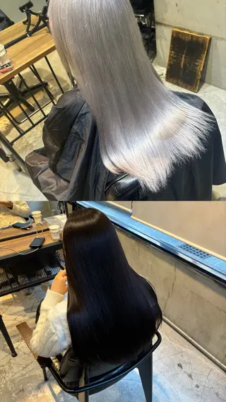 ロング カラー ブリーチハイトーン RIKUTOのヘアスタイル