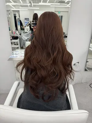 ロング カラー 顔まわりの神様✨ 透明感カラー藤嶋秀幸のヘアスタイル