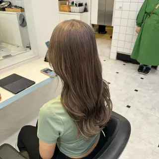 ロング カラー 🩷モテ髪&透明感 🩷ミルクティー🩷のヘアスタイル
