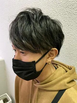 ミディアム 柳澤 和也のヘアスタイル