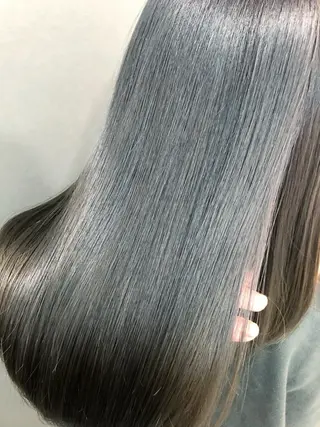 セミロング レイヤーブリーチ特化 ホワイト専門/岸のヘアスタイル