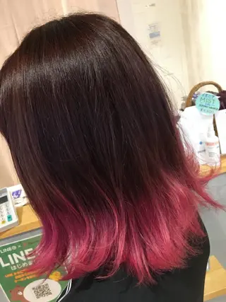 セミロング カラー 鈴木 マサアキのヘアスタイル