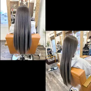 ロング カラー ✯カラー&編み込み エクステ✯池田智博✯のヘアスタイル