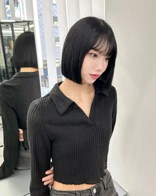 カラー LANDS所属・nanaka 🤍韓国ワンホンヘアのヘアスタイル