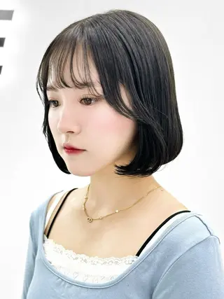 ミディアム カラー ヘアアレンジ 韓国ボブ🤍 縮毛矯正🤍ひかりのヘアスタイル