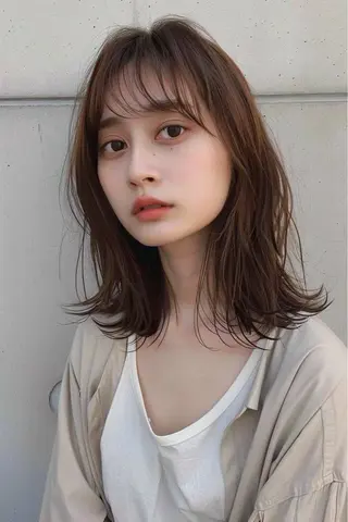 ミディアム カラー 最新ケアカラー 髪質改善/YUTOのヘアスタイル