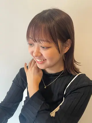 ミディアム 川口 瑞穂のヘアスタイル