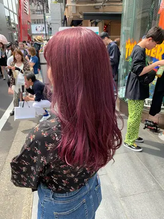 ミディアム カラー ピンクベージュ/新潟 万代/高橋桃葉🍑のヘアスタイル