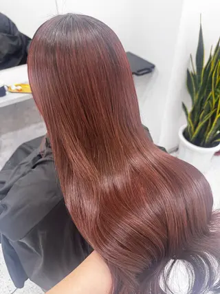 ロング カットカラー🩷 五島桜樫のヘアスタイル