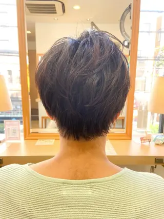 ショート パーマ 30代からの大人 ショートのヘアスタイル