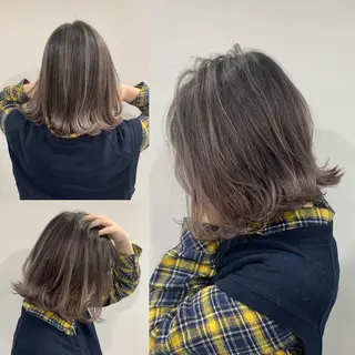 ミディアム カラー ヘアアレンジ hair salon darts所属・髪質改善/美髪ケア ✨岡野右京のヘアスタイル