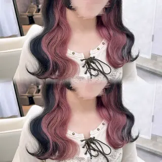 ミディアム カラー ヘアアレンジ Essbylovis ♡chihinaのヘアスタイル