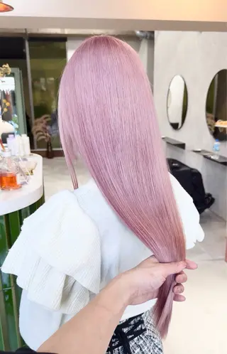 ロング カラー 💚ブリーチカラー 指名🥇💚ユウスケのヘアスタイル