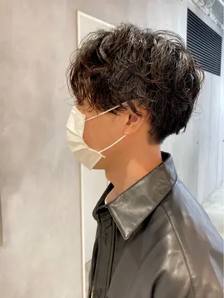 ショート パーマ メンズ 🟢ボブパーマ/ハー ドパーマ/大西🟢のヘアスタイル