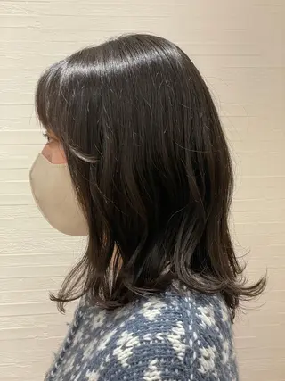 ミディアム 菅野 洸のヘアスタイル