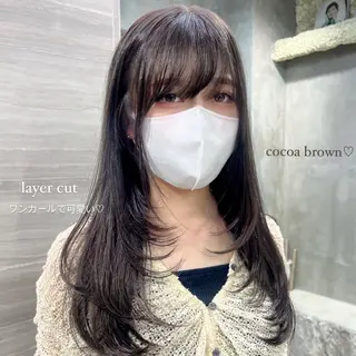 ロング カラー ナツミ/透明感カラー /酸性ストレートのヘアスタイル