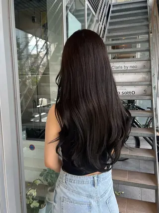 ロング カラー イケハラ ナナミのヘアスタイル