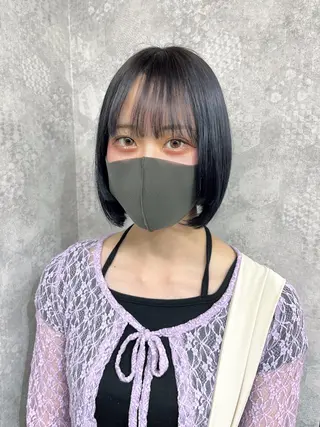 ミディアム カラー ヘアアレンジ 寒色アイドルカラー JUNOチナツのヘアスタイル