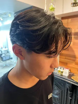 ショート パーマ メンズ YUJIN 似合わせメンズカットのヘアスタイル